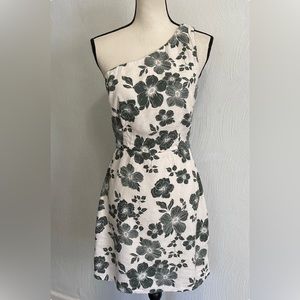 Abercrombie & Fitch green floral lined dress